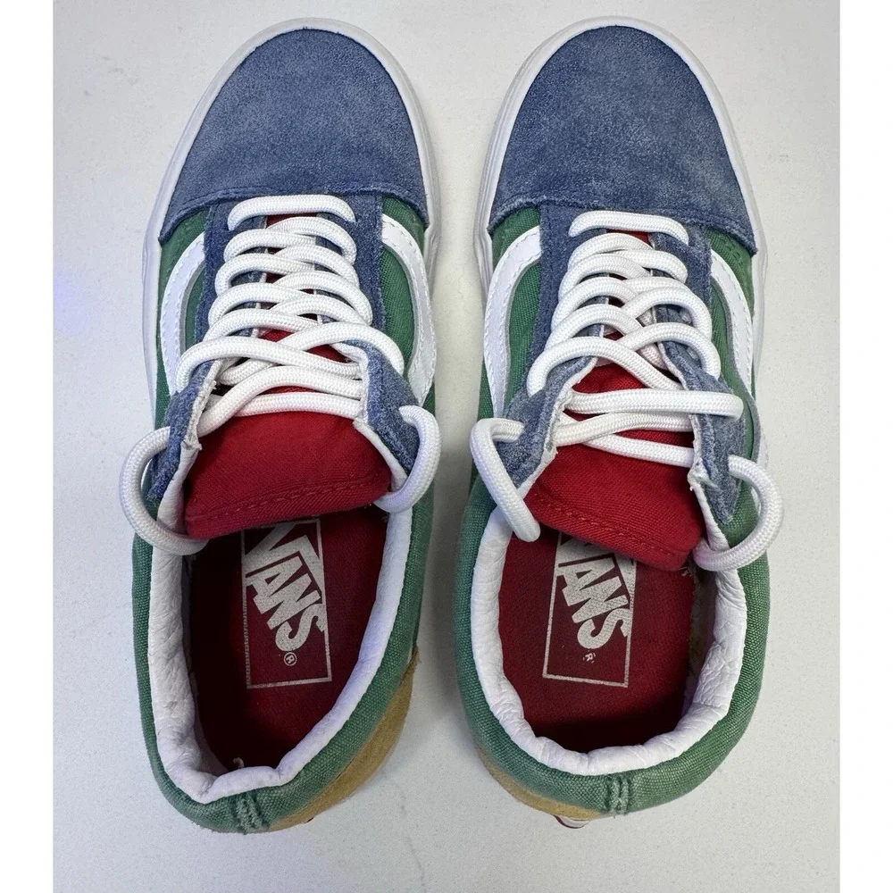 Vans Old Skool Yacht Club Shoes 5.5 W - 4 M Suede Canvas Color Block Colorful